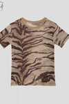 BASERANGE Classic Bamboo Fiber Bamboo Cotton Loose T-shirt Series Collection Round Neck Bottoming Shirt France BAS-TOLO-BL-000-HUWEN Tiger Stripe 24 New Upgrade